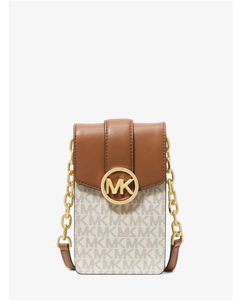 michael michael kors small logo and leather smartphone crossbody bag|Michael Kors thick strap crossbody.